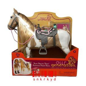 Our Generation 20" Palomino Paint Hair Play Horse Accessory Set for 18" Dolls